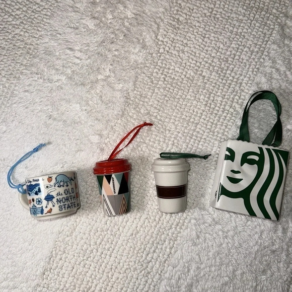 Starbucks Coffee Company Set of 4 Ornaments Collectibles 2016/2017/2018/2019 - Picture 2 of 16